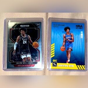 Jalen Williams 2022 Panini NBA ROOKIE Trading Cards x 2 OKC THUNDER Santa Clara